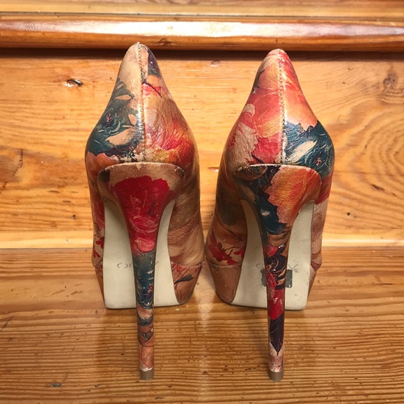 ALDO Destime Printed Leather Heels size 37 6.5 7 - Picture 3 of 6